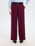 Selected Femme rita wide pant fig/melange bordeaux
